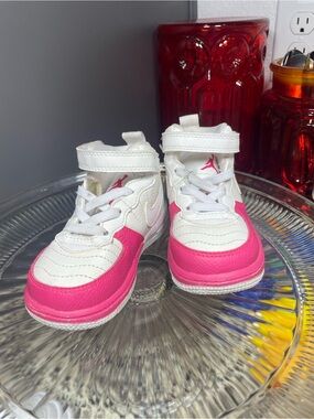 Vtg Nike Air Jordan AF1 Cherry Vivid Pink Baby High-Top Sneakers size 5C 2000’s